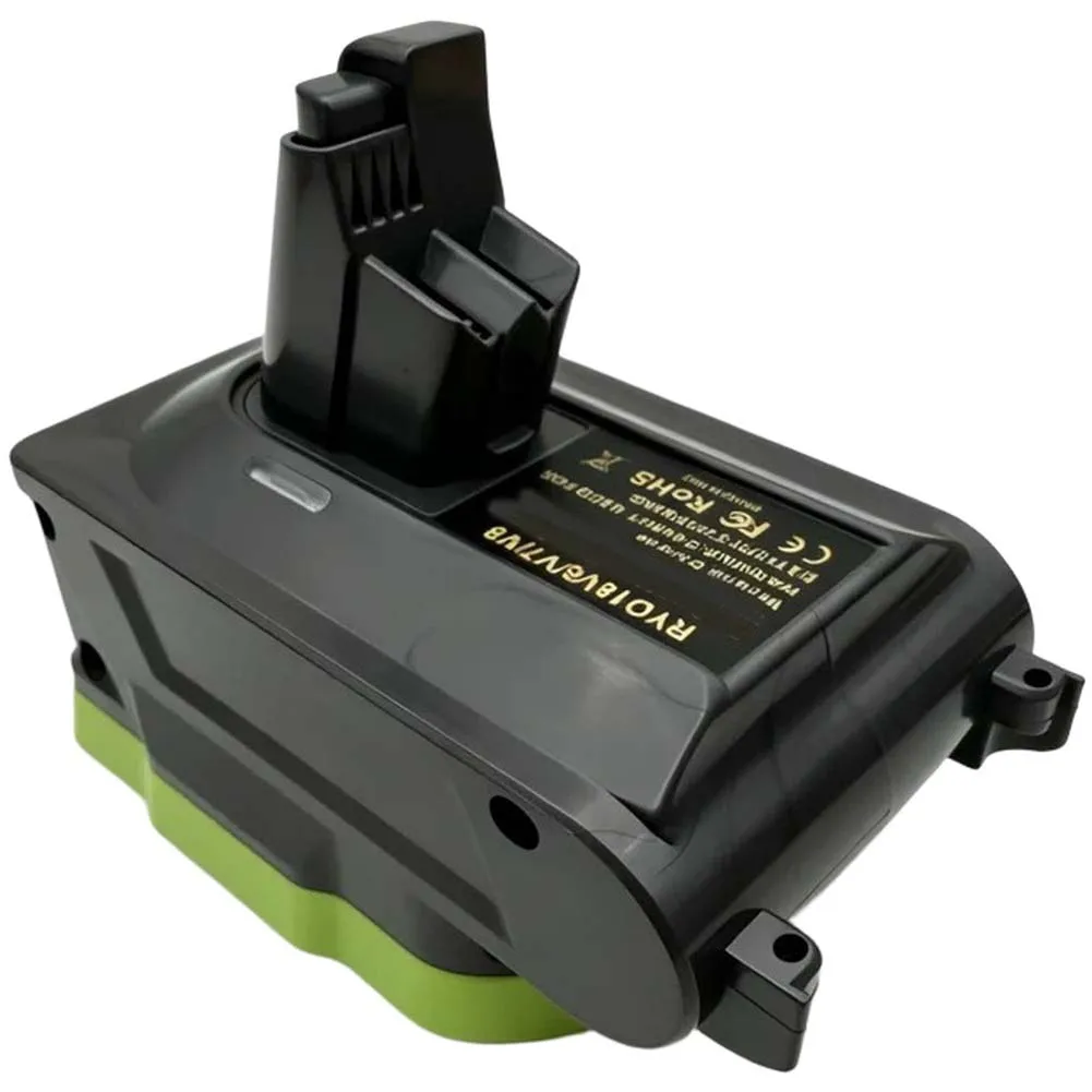 Adapter Converter FOR RYO18V6/V7/V8 For Cordless Vacuum 18V Lithium For battery Use Built-in LED Indicator ABS