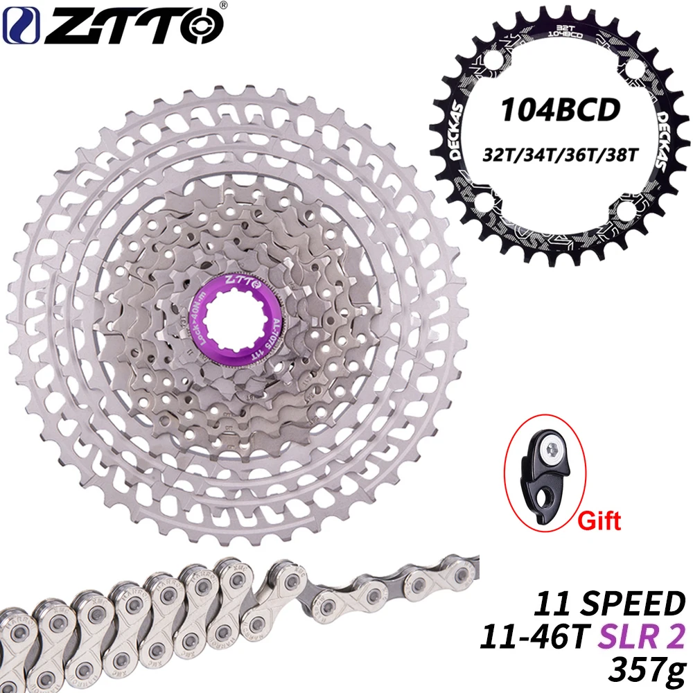 

ZTTO MTB Bicycle Ultralight 11 Speed 11-46T Cassette 11V 46T K7 HG Compatible Mountain Bike Freewheel Sprocket For M8000 M9000