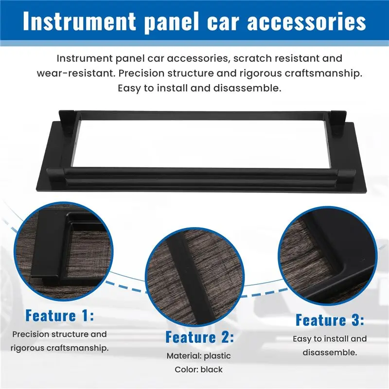 A02Q-1 Din Car Stereo Radio Fascia Panel Plate Frame Adapter For A4 B6 2000-2006 Car Interior Trim