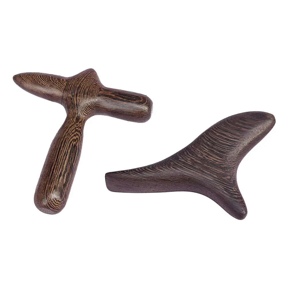 

2pcs Chicken Wing Wood Sticks Sturdy Body Muscle Massager Smooth Acupoint Massage Rods For Home Office Back Portable Wood