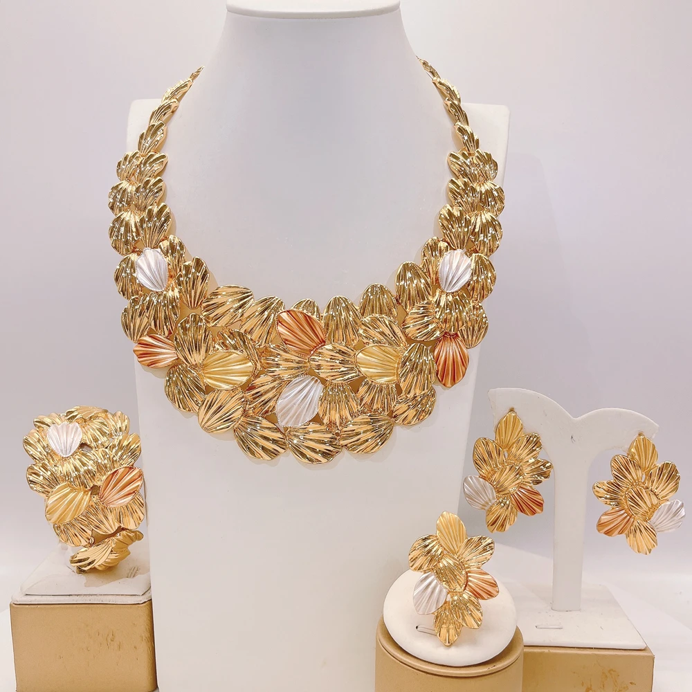 

Последний бразильский изысканный комплект ювелирных изделий, модный женский комплект украшений для свадебной вечеринки