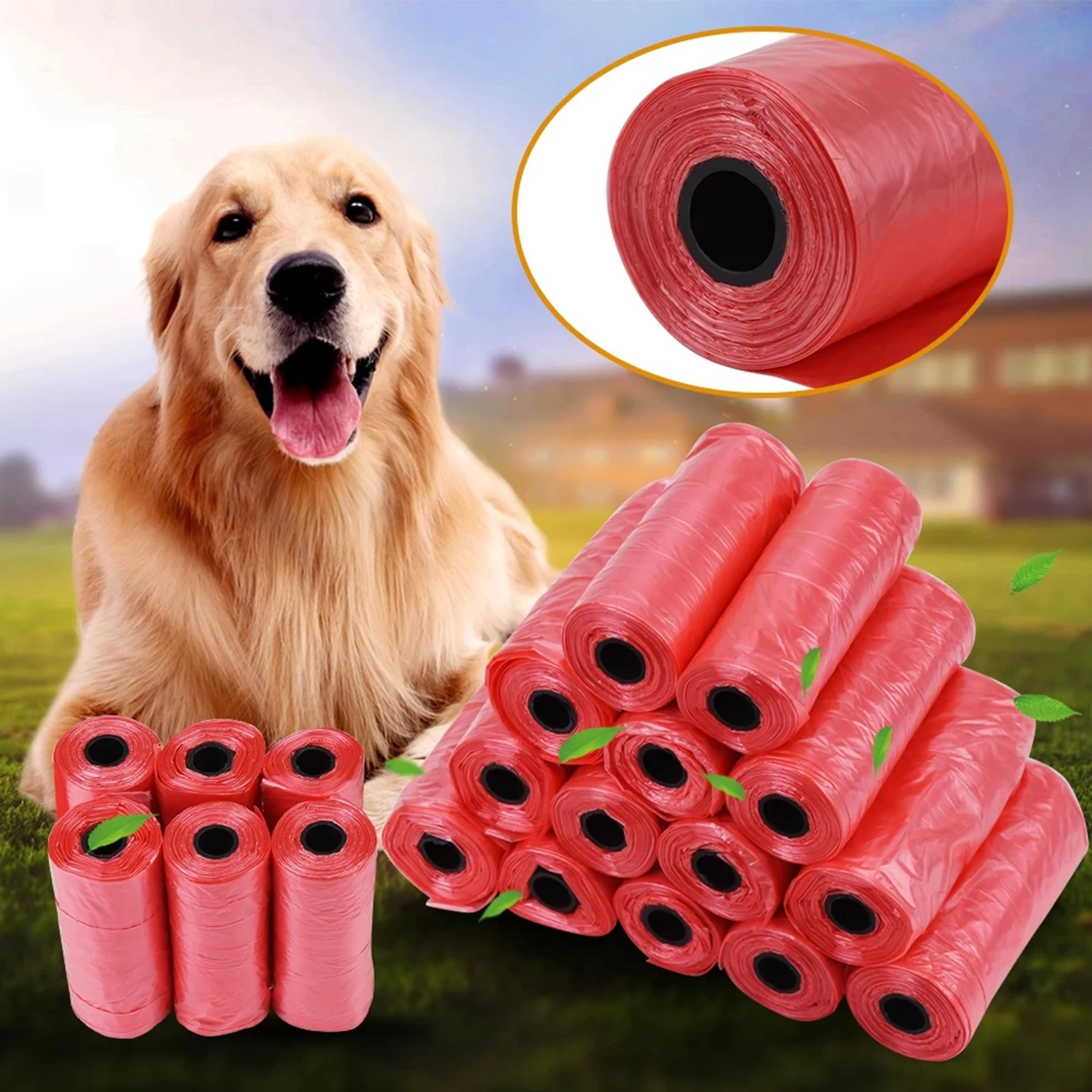 20 Roll Dog Poo Bags,Easy Tear Trash Garbage Bags,Thick Leakproof 0.8mm Cat Pets Waste Collection Bag,Large Capacity Waste Bags