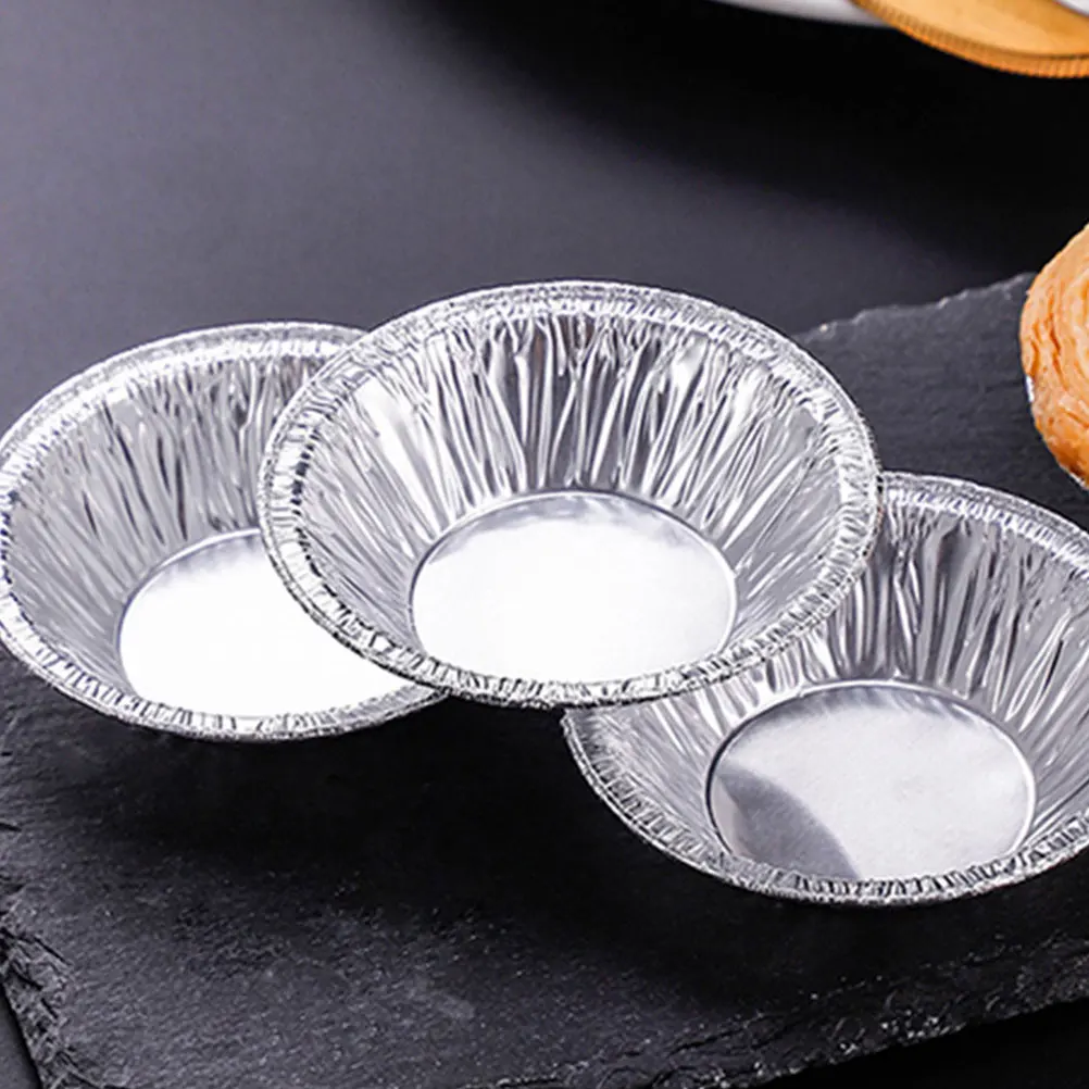

400Pcs Egg Tart Cups Tinfoil Tart Baking Molds Disposable Foil Trays for Cake Pudding Cupcake DIY Baking Supplies
