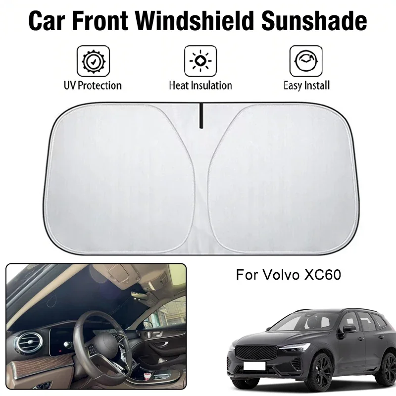 

Foldable Car Windshield Sun Shade UV Block Heat Insulation For Volvo XC60 Interior Protection Accessories