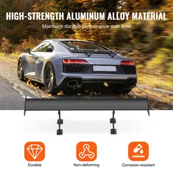 VEVOR GT Wing Spoiler do auta 43,3 palce Univerzální spoiler s jedním nastavitelným lehkým hliníkovým zadním spoilerem do auta 12 nejlepší prodej Zadní spoiler Suzuki Swift - №2