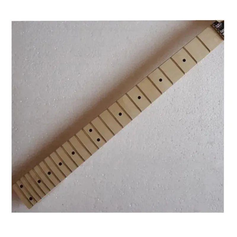 

1pcs 24 Frets inlay dots Wood color Electric Guitar maple Neck guitar strings lock Guitar accessories parts Wholesale