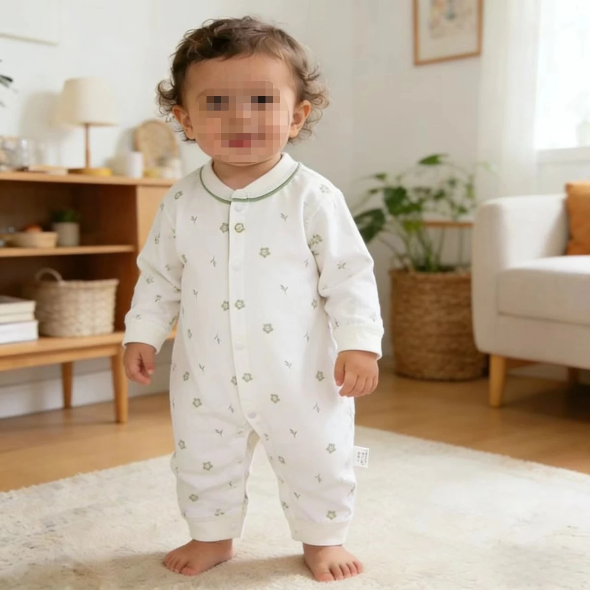 0-18M Newborn Boy Girl Spring Fall Jumpsuit Infant Pure Cotton Moisture-Wicking Romper Baby Easy Diaper Changes Knitted Onesie