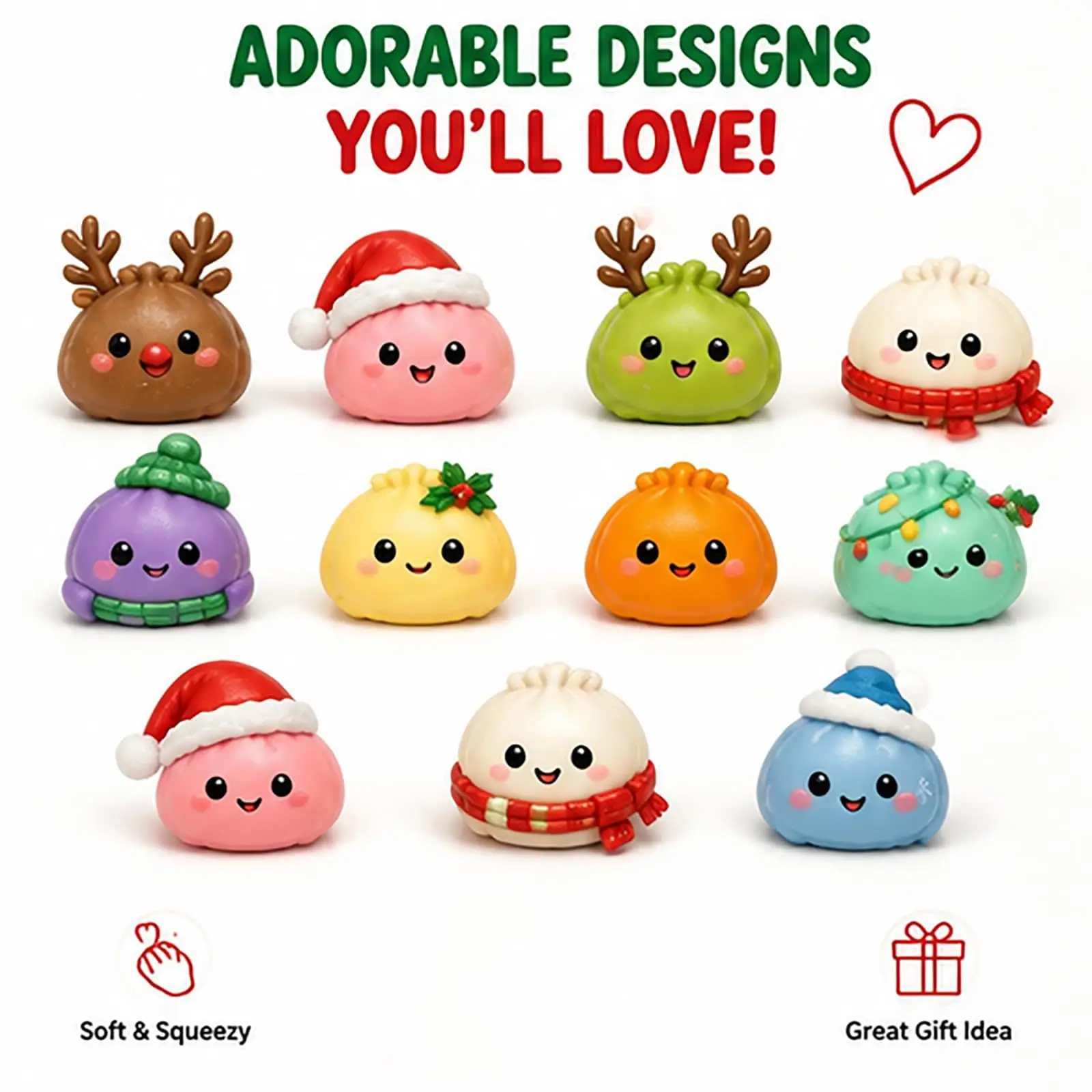 2026 Weihnachts-Squishy-Adventskalender, Fidget-Countdown-Kalender mit Überraschungen, sensorisches Fidget für Erwachsene, Weihnachtsparty-Geschenke – Detail 4