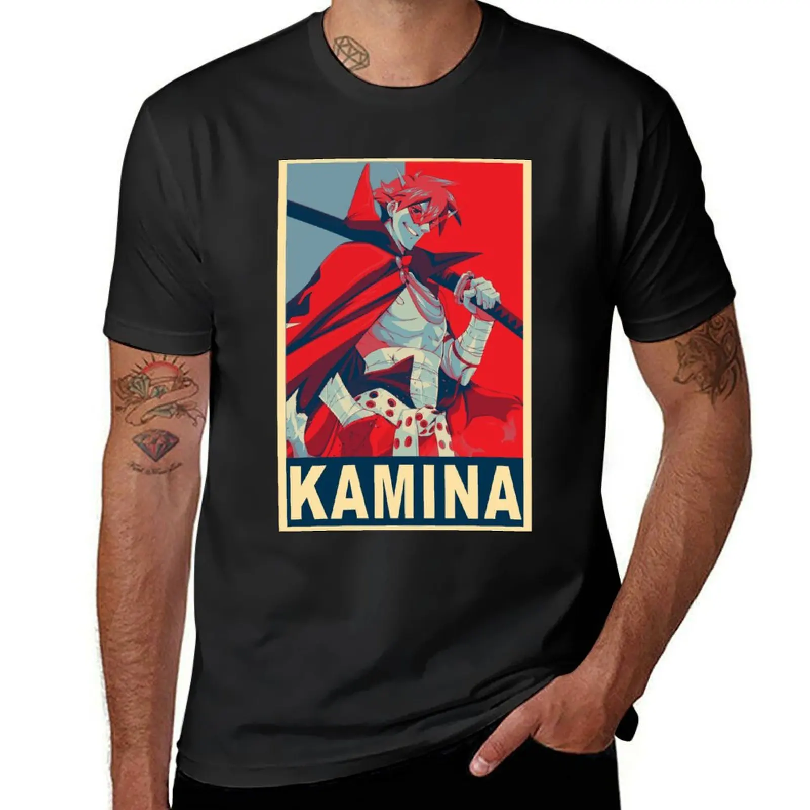 Kamina - Poster T-Shirt customs design your own plus size tops boys whites mens graphic t-shirts funny