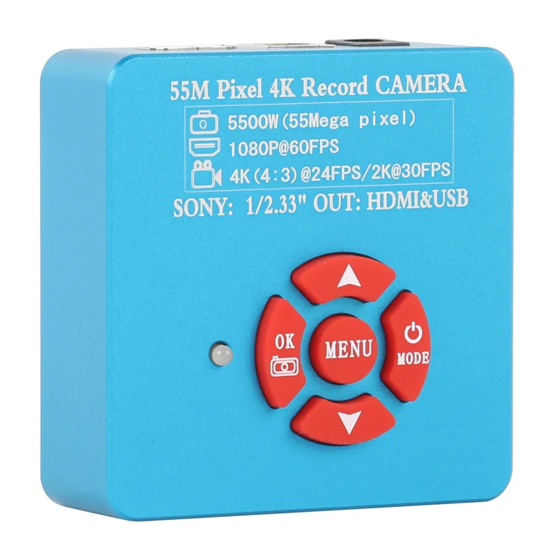 55MP 4K HDMI USB Video Industrial Microscope Camera Phone Capacitor BGA CPU SMD Chip Soldering Inspection Digital Magnifier