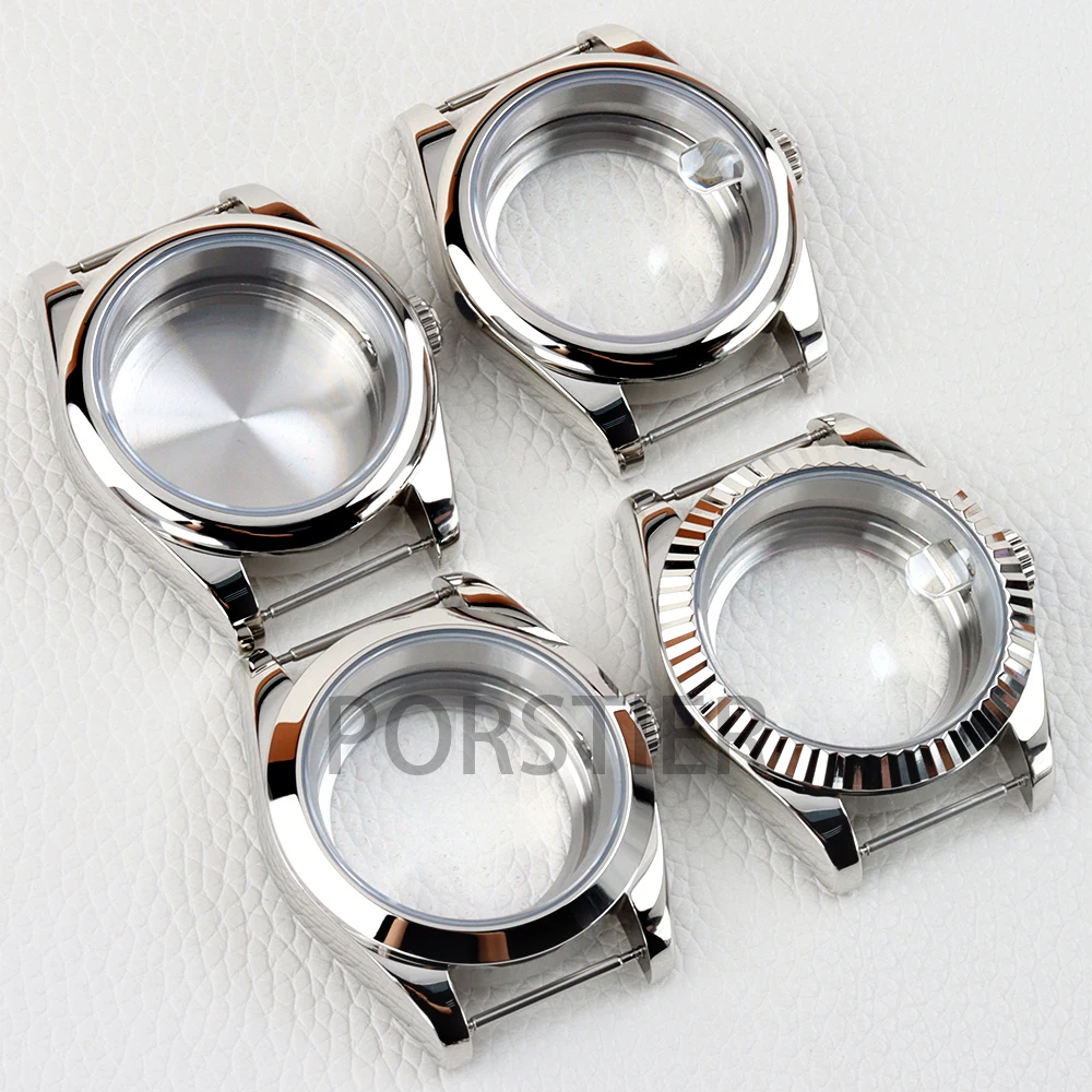 

Silver 36/39mm Watch Case Sapphire Glass for Datejust NH35 NH36 Movement Waterproof Case 316L Stainless Steel 28.5mm Dial