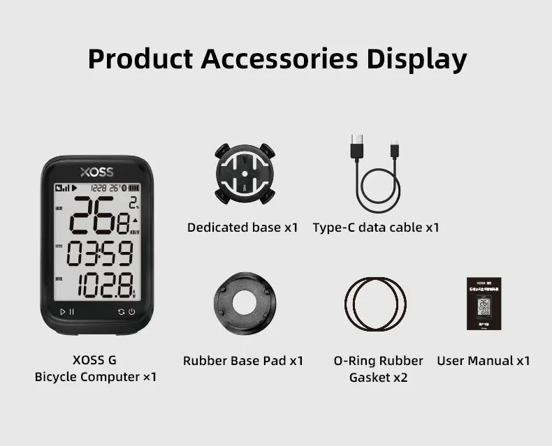 XOSS G3 G3+ Plus G+ Gen3 GPS Fahrradcomputer 2,8 Zoll Bildschirm Tachometer Fahrradtraining IP67 ANT+ Drahtloser Kilometerzähler für Rennrad MTB – Detail 10