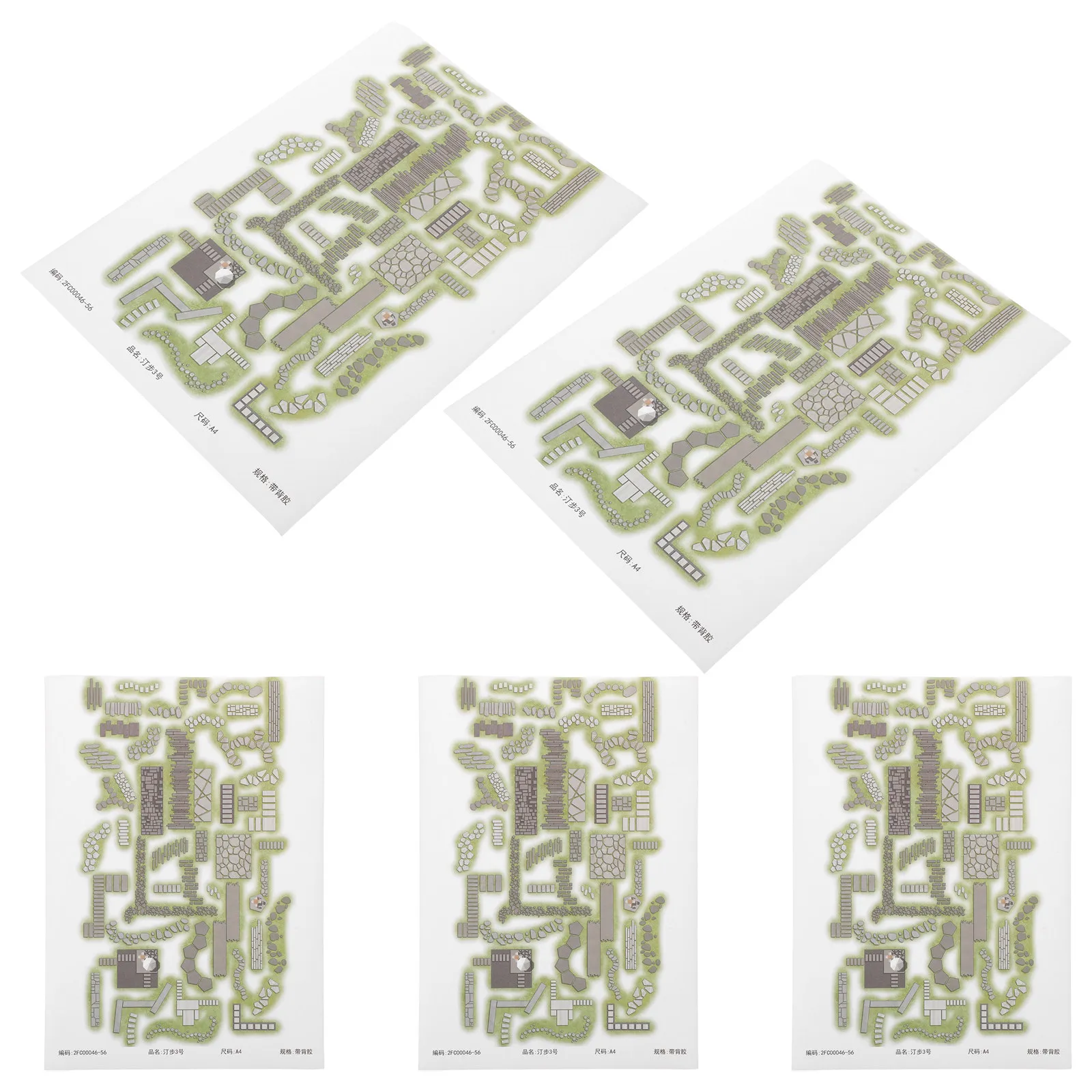 

5Pcs Miniature 3D Brick Stickers Sand Tray Flooring Self Adhesive Faux Brick Tiles for Garden Landscaping Accessories