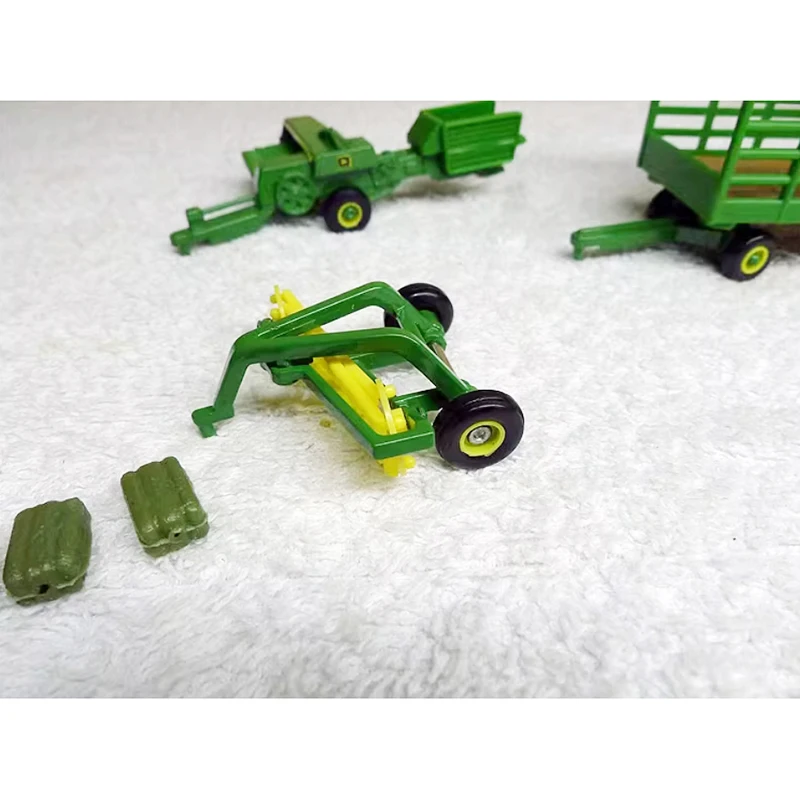 ERTL 다이캐스트 1:64 스케일 Haying 세트 트랙터 견인 농장 세트 합금 모델 완성 시뮬레이션 컬렉션 장식 디스플레이