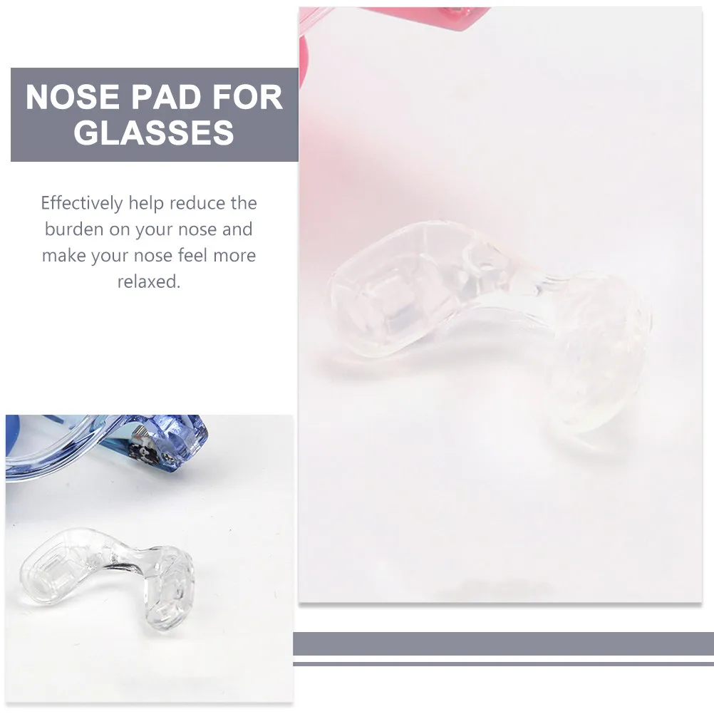 4Pcs Nose Pads for Glasses Exquisitely Crafted Silicone Nose Cushions Prevent Slipping Increase Height Fit All Flat Optical