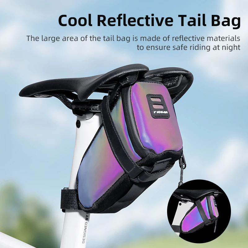 

Waterproof Bicycle Bag High-brightness Reflective Bicycle Saddle Bag Rear Seat Bag Road Bike MTB Portable Outdoor Cycling Bag