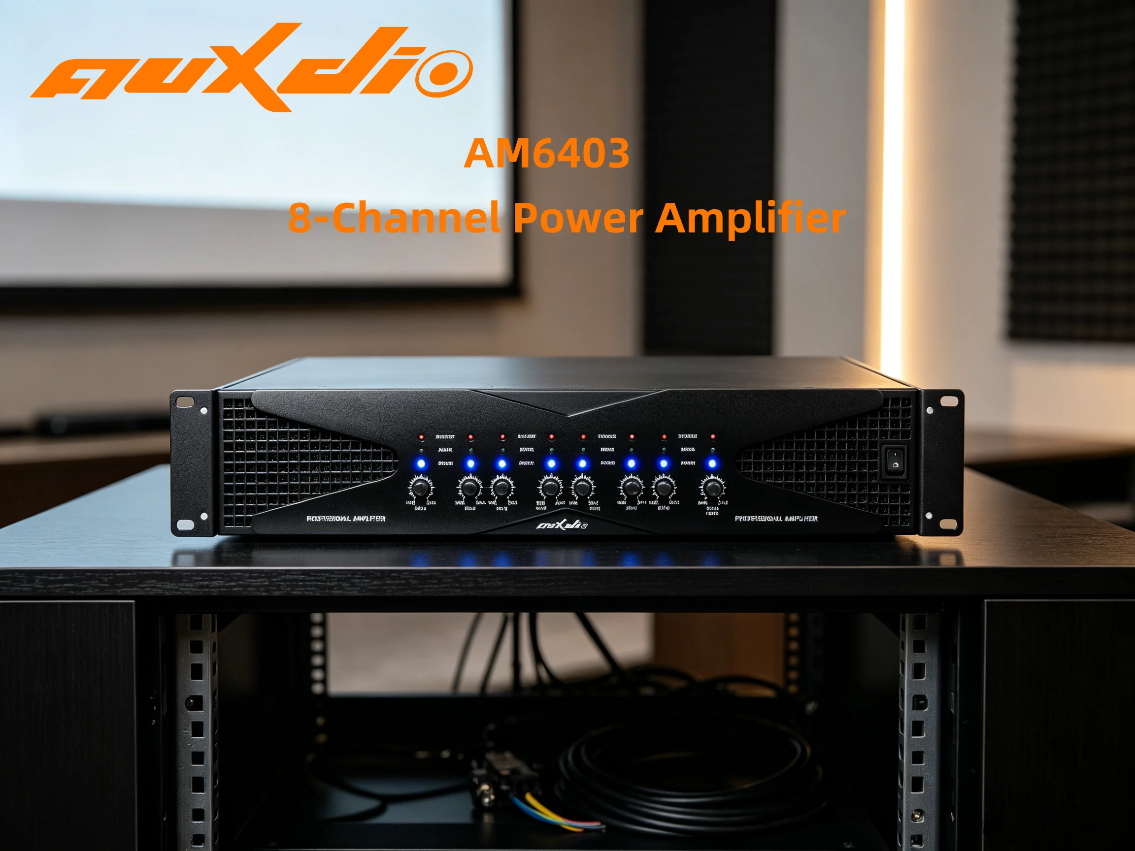 AM6403 8-Channel High Fidelity Power Amplifier For Professional Home Theater Surround Sound With Stable Output