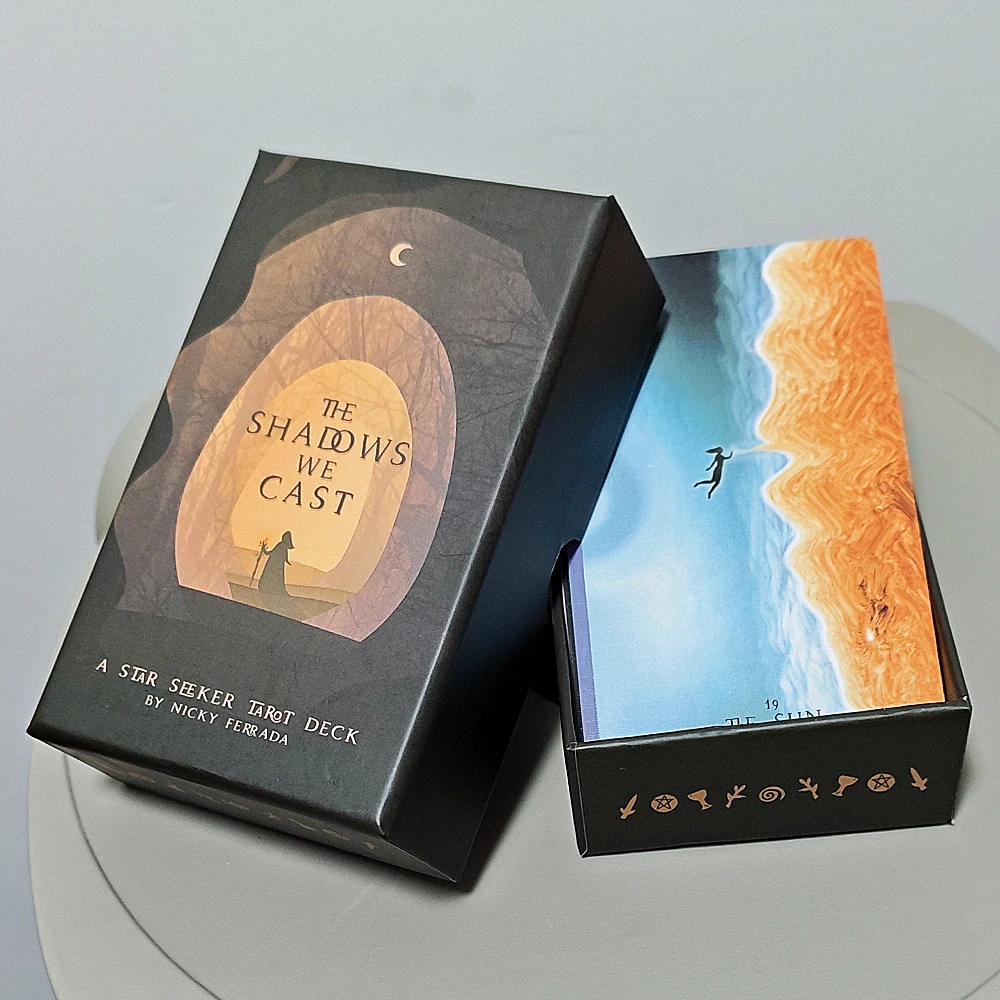 12*7cm in Rigid Box - The Shadows We Cast Star Seeker Tarot Deck  Atmospheric & Mystical 79-Card Set for Intuitive Readings