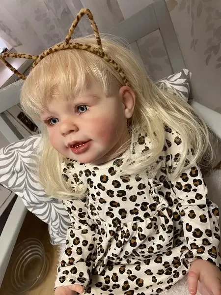 SINO-BB Fornecimento exclusivo Boneca Reborn de 28 polegadas Katie Marie Boneca já finalizada com vestido diferente