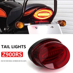 For Kawasaki Z900RS Z900 RS Z 900 RS Cafe 2018-2024 Motorcycle LED Light Red Lens Brake Tail Light License Plate Rear Lamp