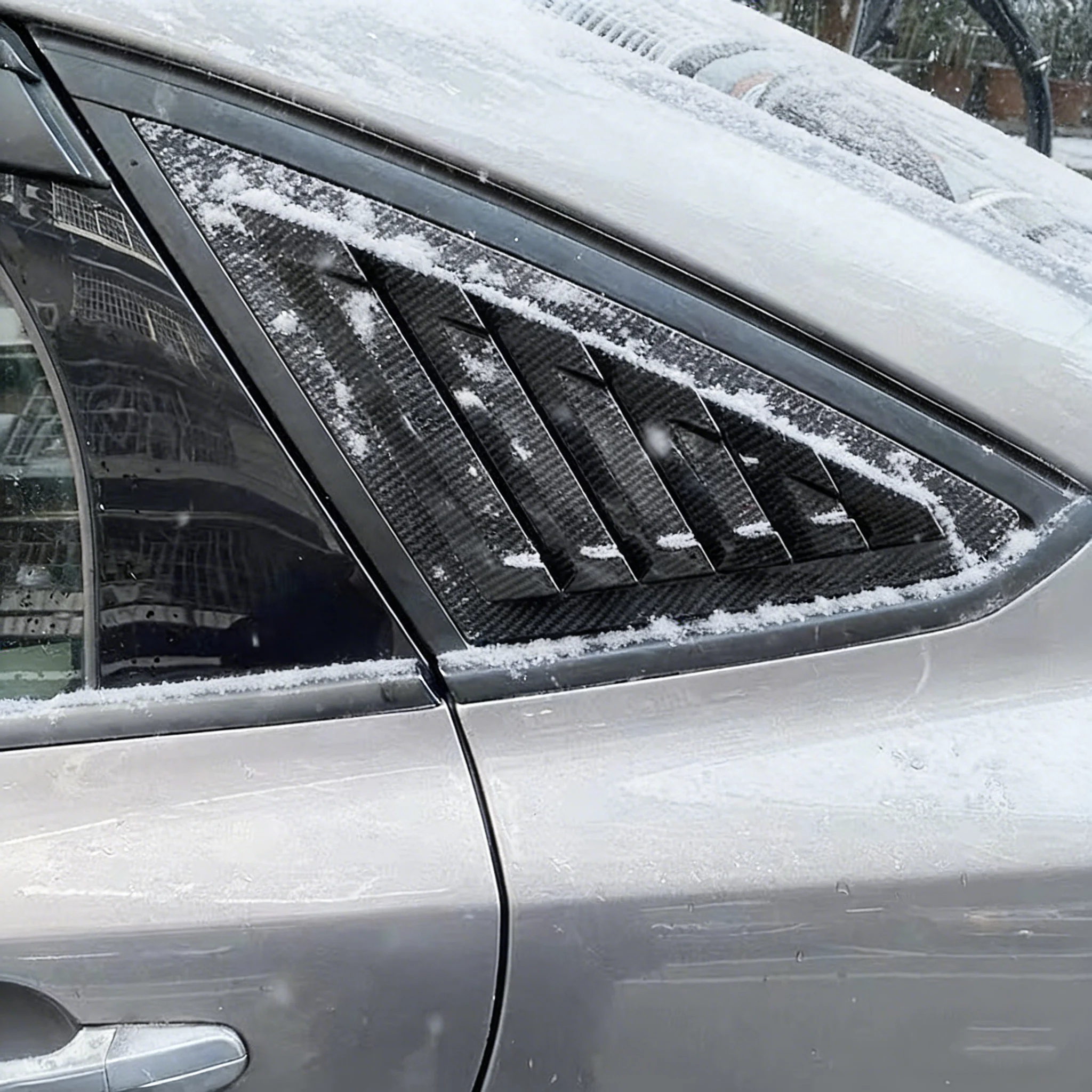 

For Ford Focus Sedan 2011-2017 Rear Triangular Window Blind Shades Louvers Vent Cover Trim Decorate Car Styling Accessories