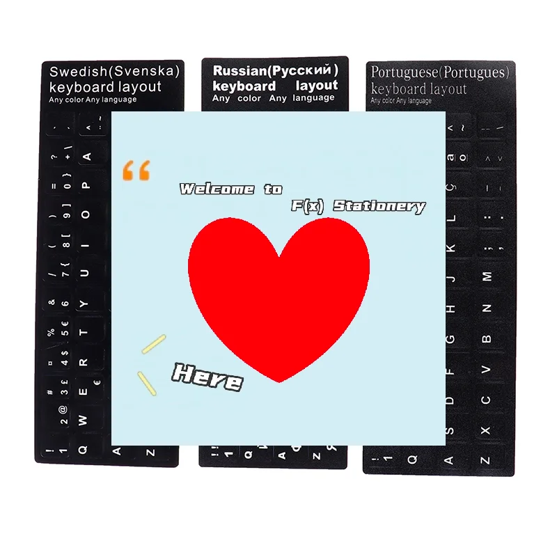

Наклейки-пленки для русской клавиатуры ноутбуков и планшетов (10-17 дюймов) с стандартной раскладкой клавиш - F(x)