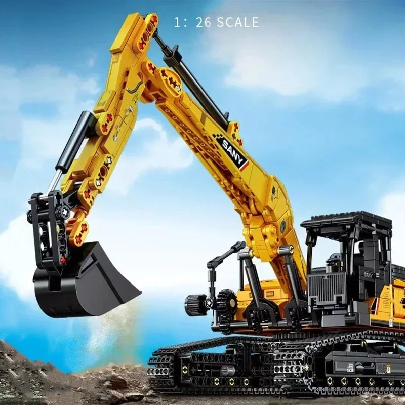 SEMBO City Construction Vehicle Excavator Models Building Blocks MOC Technical Engineering Cars Truck Bricks Toys For Children