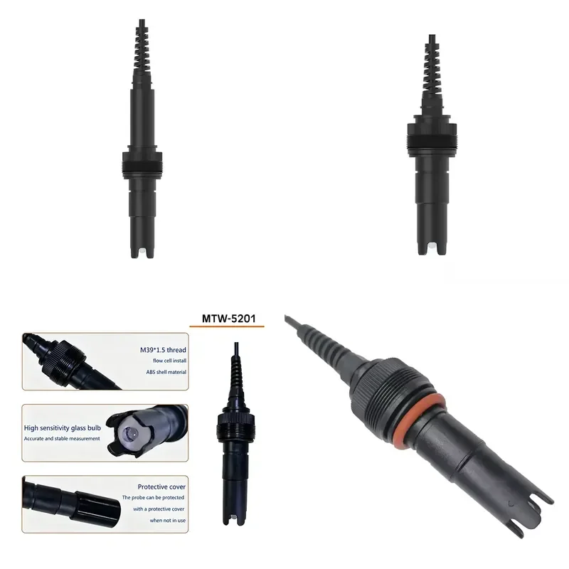 Affordable MTW Industrial Digital pH Sensor Plastic Material RS485 Output 0.02pH Accuracy OEM Water Quality Monitoring