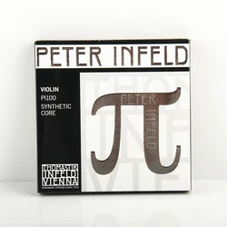 Thomastik-Infeld PETER INFELD Violin Strings Set PI100 4/4 Synthetic Core E-Platinum Stainless Steel Medium Tension Ball End