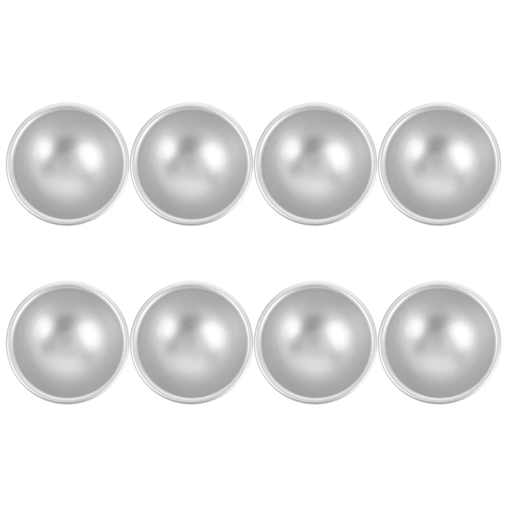 

8 pcs Mini Aluminum Hemisphere Cake Molds 3D Baking Pan For Desserts Chocolate Diy Soap Pudding Muffin Cupcake Tin