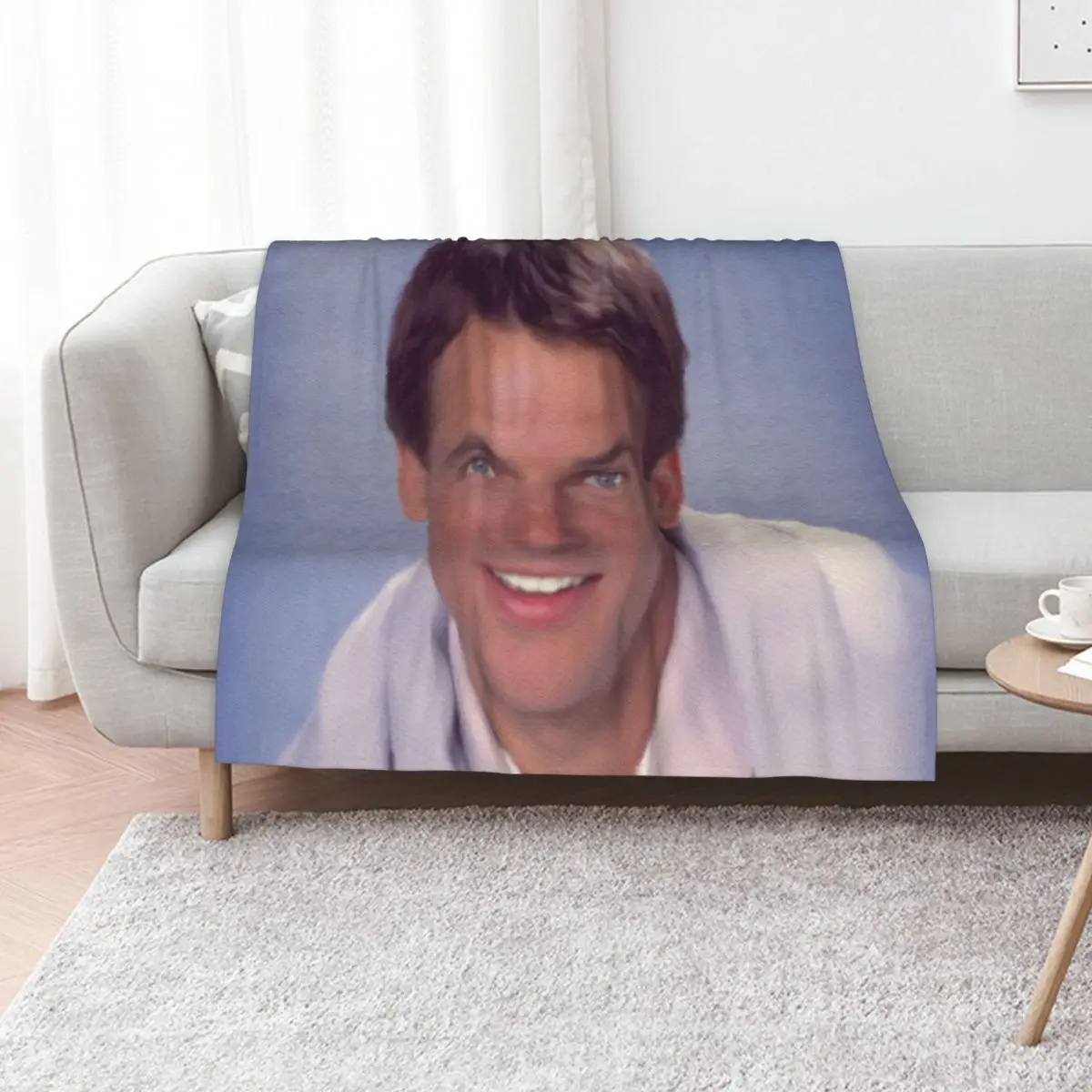 Mark Harmon, TV Star Throw Blanket wednesday Sofa Flannel Fabric Plaid on the sofa Luxury Luxury Designer Blankets