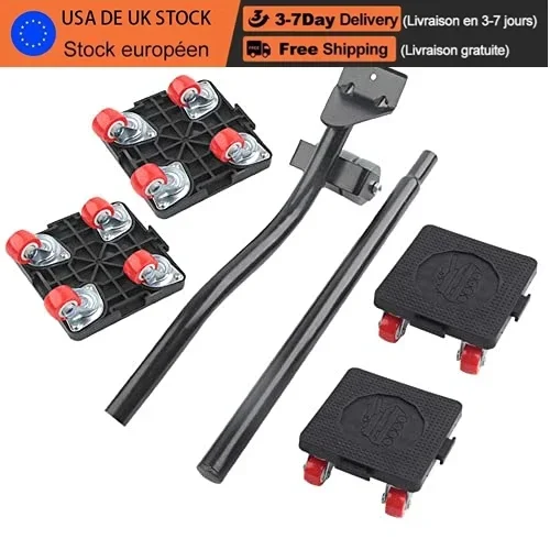 

Moving Tools Can Be Spliced Transport Roller Set Removal Lifting Moving Tool Set Wheel Bar Mover Heavy Stuffs Device Hand Tool