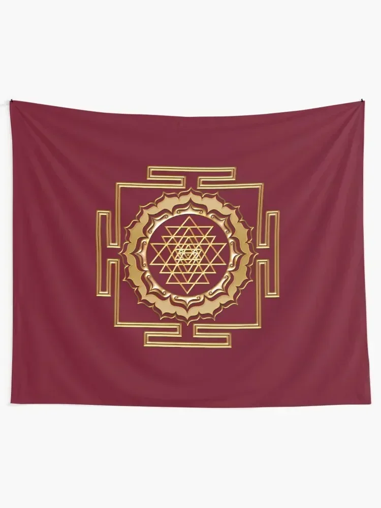 Shri Yantra - Cosmic Conductor of Energy Tapestry Bedroom Deco Decor For Bedroom Wall Hanging Wall Decoration Room Tapestry