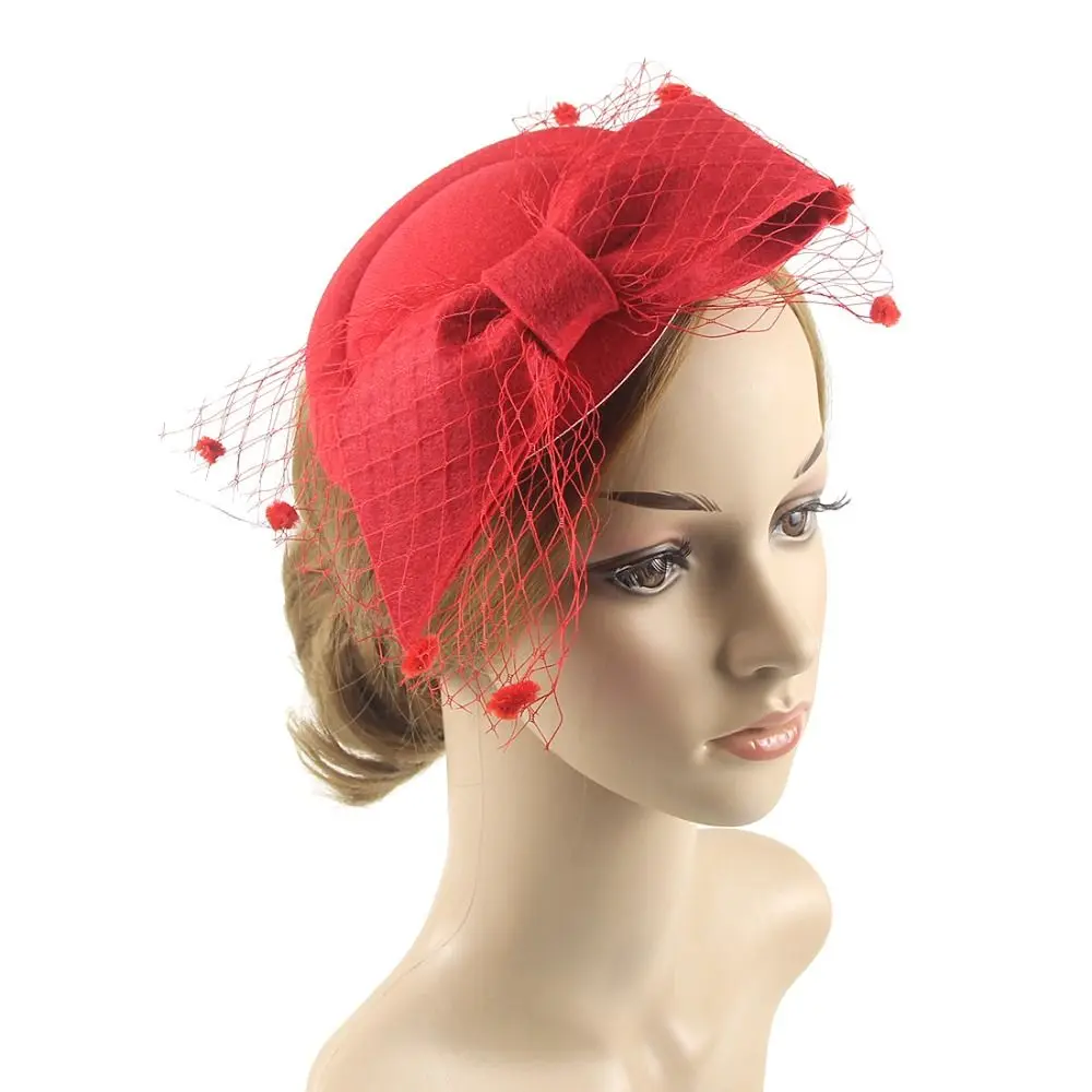 

Feathers Mesh Headwear With Clip Bridal Wedding Fascinators Hat Tea Party Headwear