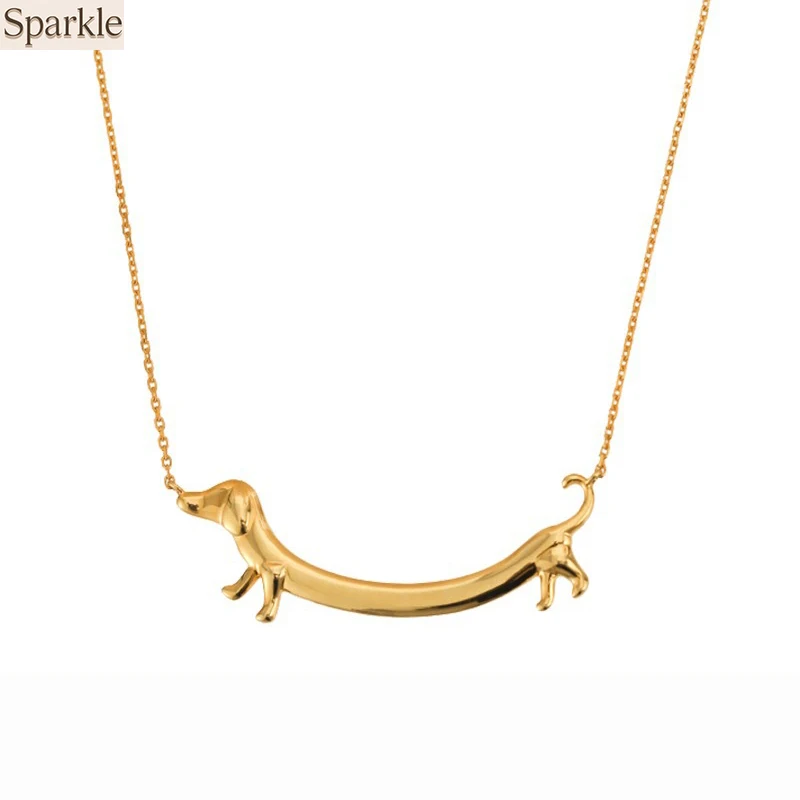 

Cute Dachshund Pendant Dog Themed Necklace Fashion Creative Clavicle Chain for Women Neck Jewelry Ideal Gift for Pet Lovers
