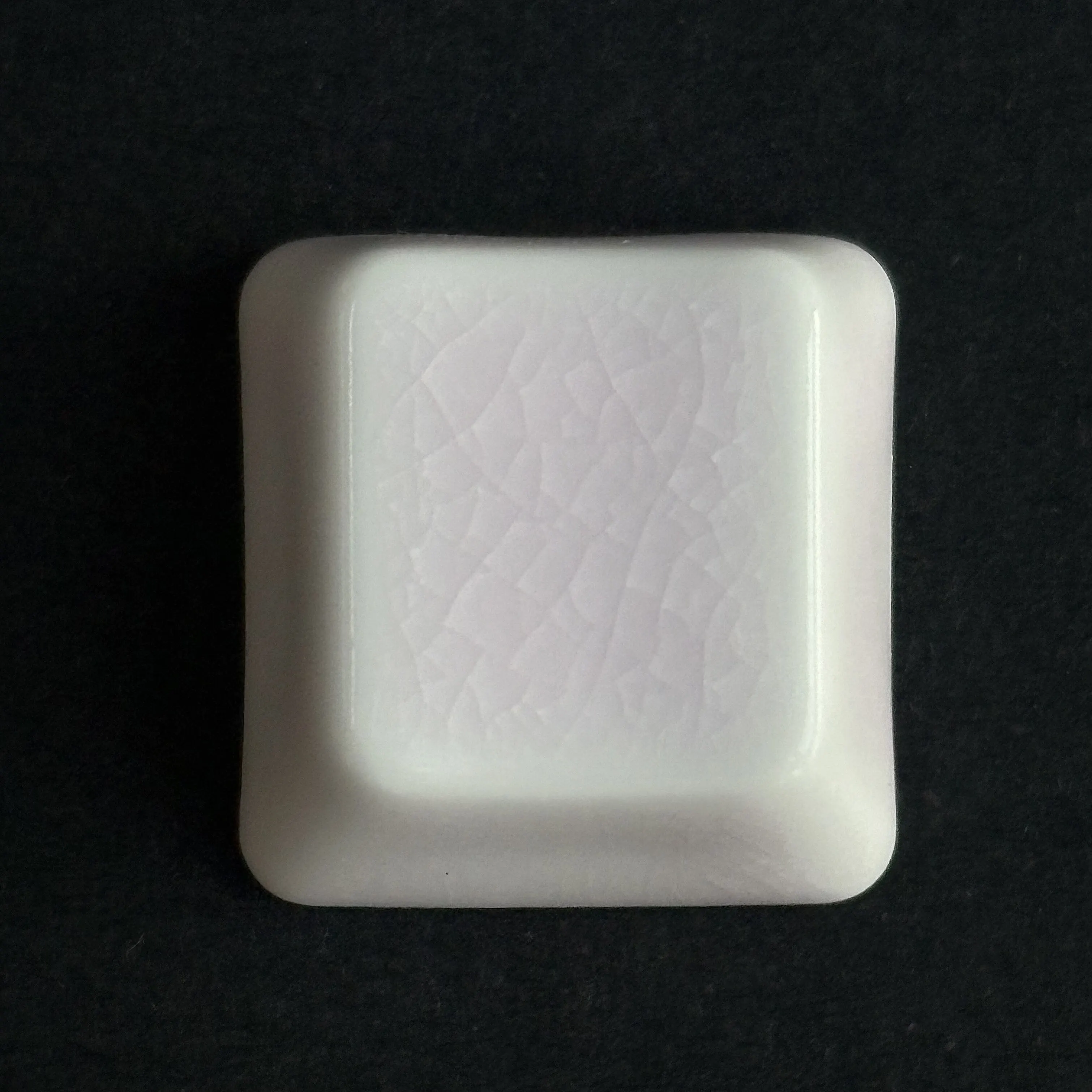 【One Key】Ice Crackle Ceramic Keycap, Q Row OEM Profile Blank Decorative Keycap, MX Cross Stem for Mechanical Keyboards