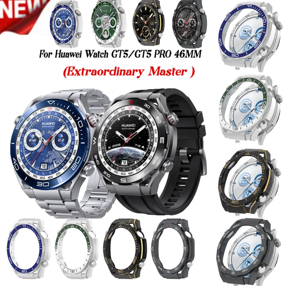 

Full Cover Smartwatch shell For Huawei Watch GT5/4 46MM / GT5 Pro 46MM Screen Protector Bumper Protective PC+Tempered Glass