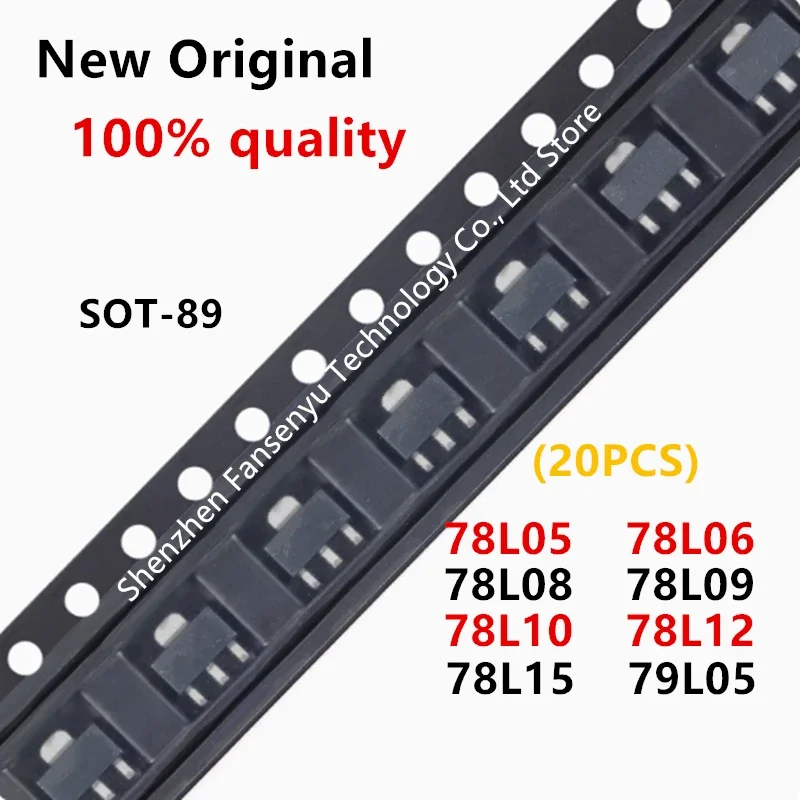 (20piece)100% New 78L05 78L06 78L08 78L09 78L10 78L12 78L15 79L05 SOT-89 Chipset