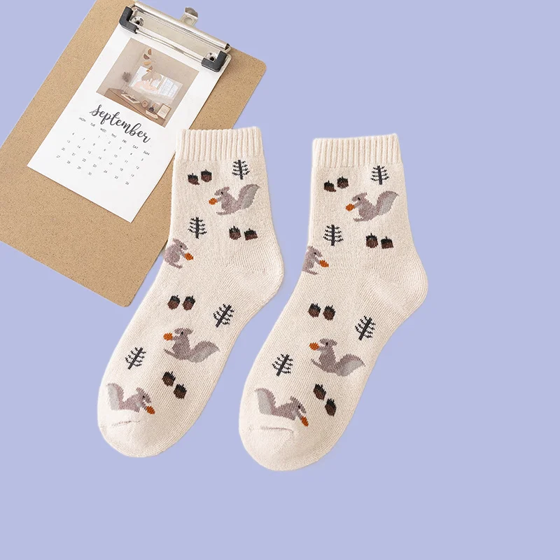 Chaussettes chaudes UNIS issantes en velours pour femmes, chaussettes mi-tube, chaussettes de sol de couchage, serviette résistante au froid, confortables, automne, hiver, 3/6 paires