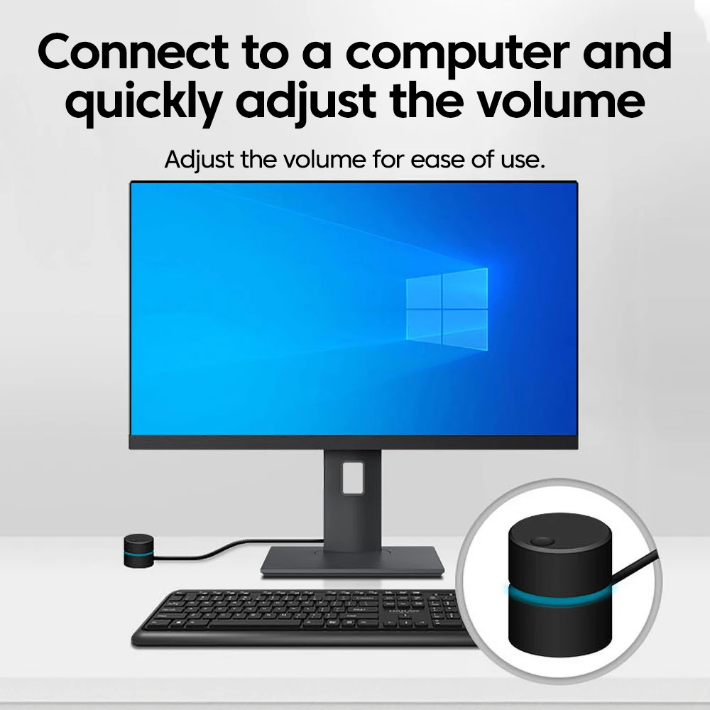 New Computer Volume Control Switch Universal Desktop Laptop USB External Extension Cable Volume Adjuster