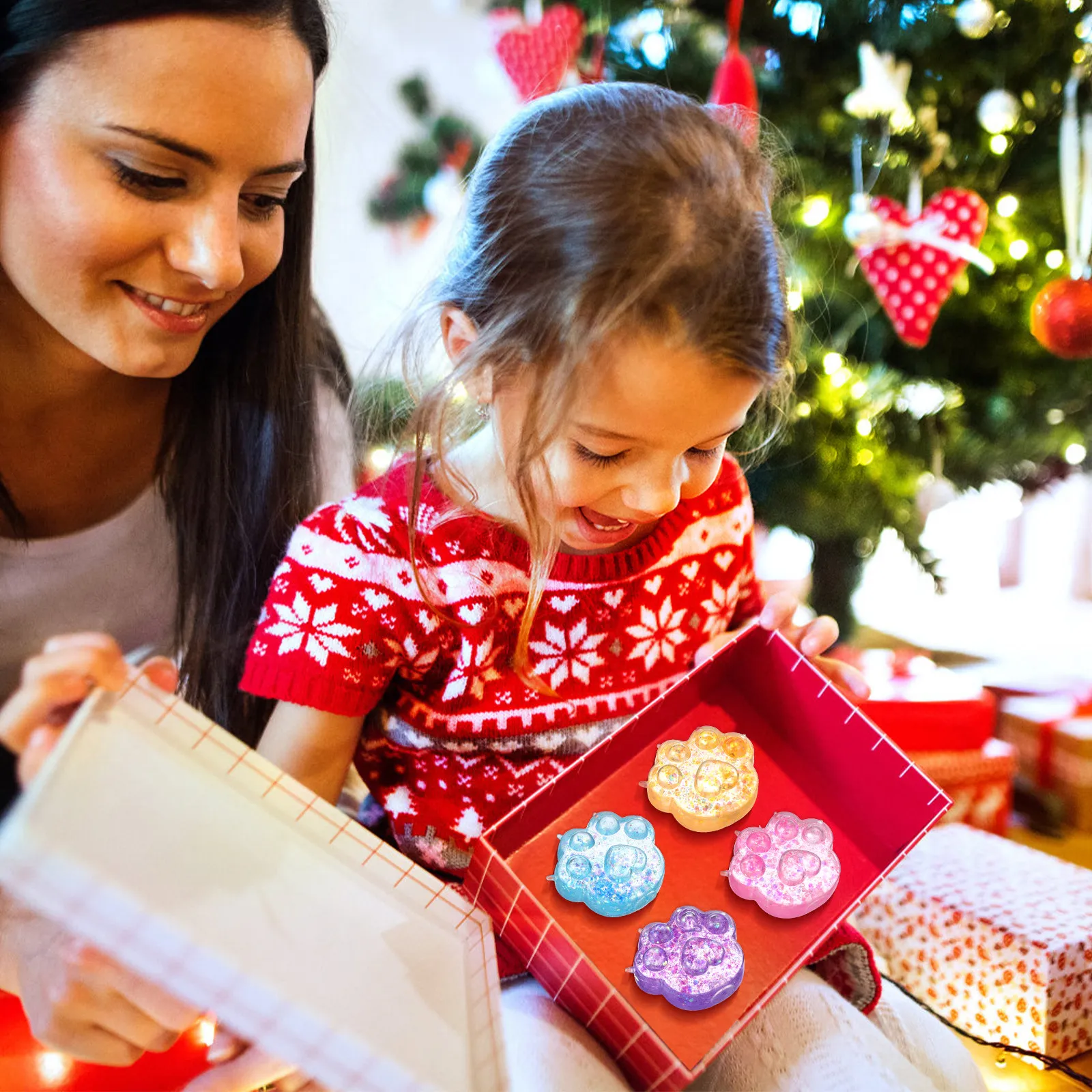 

Набор из 4 реалистичных сенсорных игрушек-сквишей в виде кошачьих лапок для снятия стресса дома, в офисе, в путешествиях, милые, забавные, мягкие, с эффектом прижимания, в виде лап животных