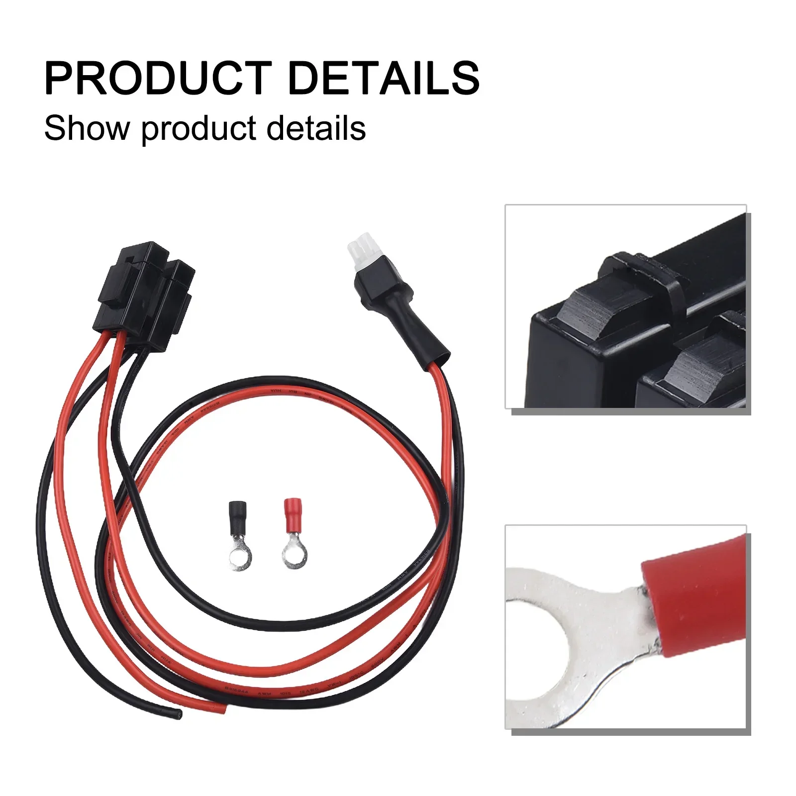 

Кабель питания для автомобильного радиоприемника 1 м 30 А для ICOM IC7000 IC7600 FT450 TS480 с чип-предохранителем 30 А и термостойким проводом 12AWG 1015