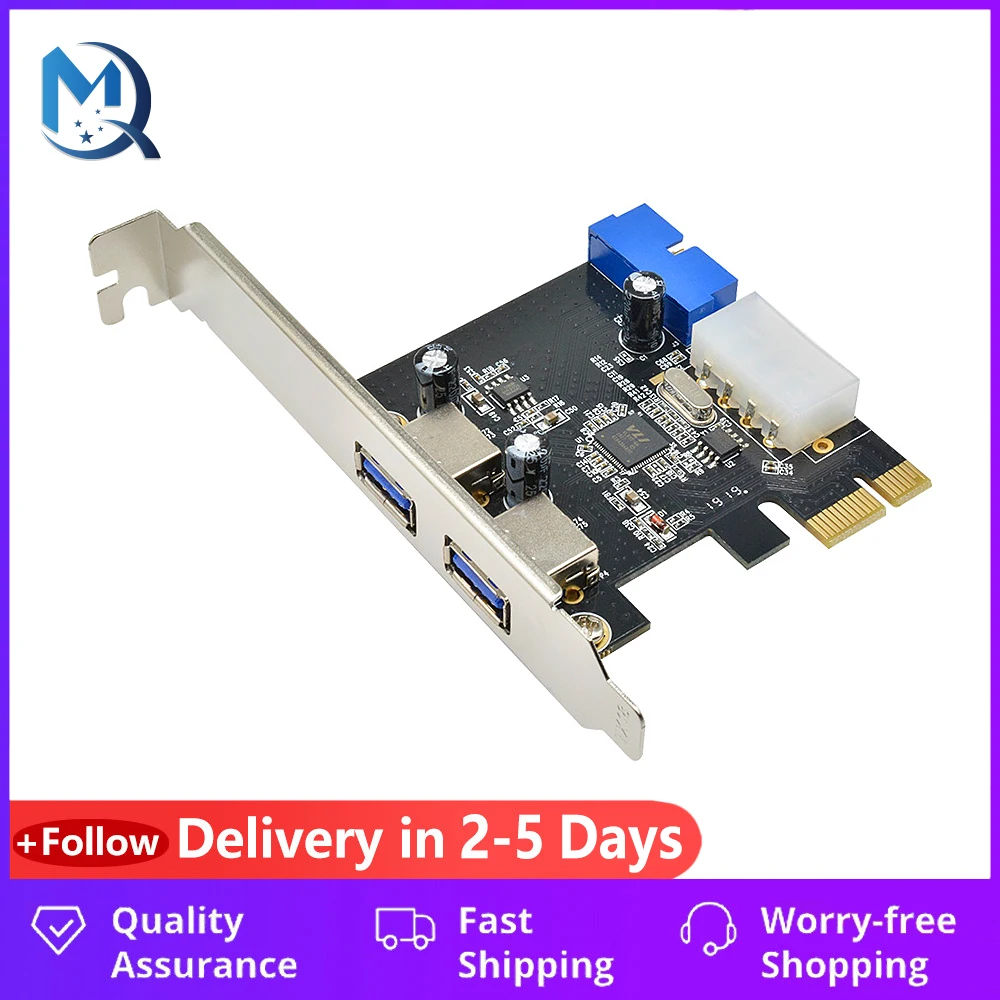 USB3 PCI express adapter PCI e to USB 3.0 20pin converter controller PCIe x1 USB 3 0 2 ports adapter USB3.0 PCI-e expansion card