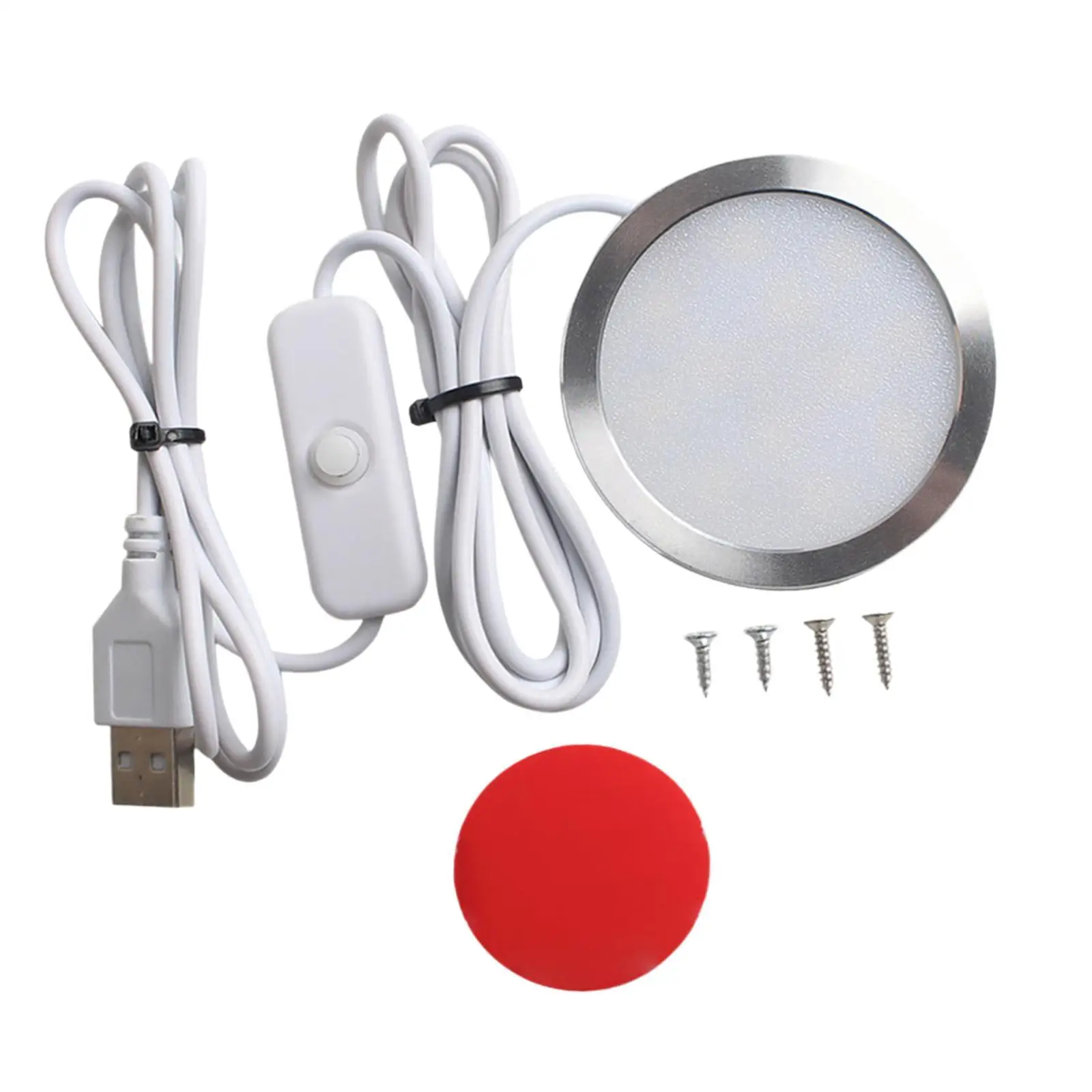 DIY LED Lamp Lighting Kits ABS Round Light Night Table Lampshade Kit for Living Room or Bedroom Use
