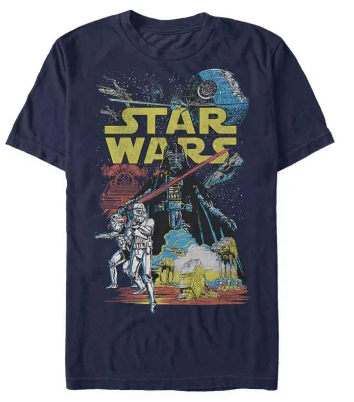 스타워즈 남성용 반팔 티셔츠, 공상과학 복고풍 스트리트 스타일, 픽셀 아트 캐릭터 x 윙 위시, 당신을 위한 일상 스타일 선물