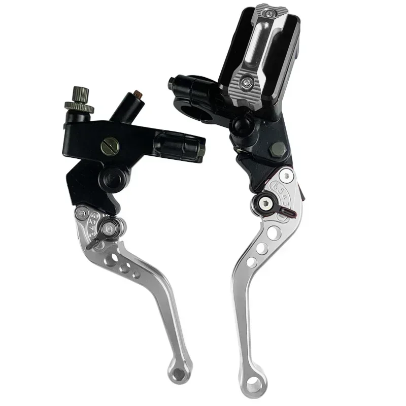 SDTW CNC One Pair 7/8" 22mm Universal Motorcycle Brake Master Cylinder Lever Cable Clutch Reservoir For Scooter Sport Dirt Bike image 6