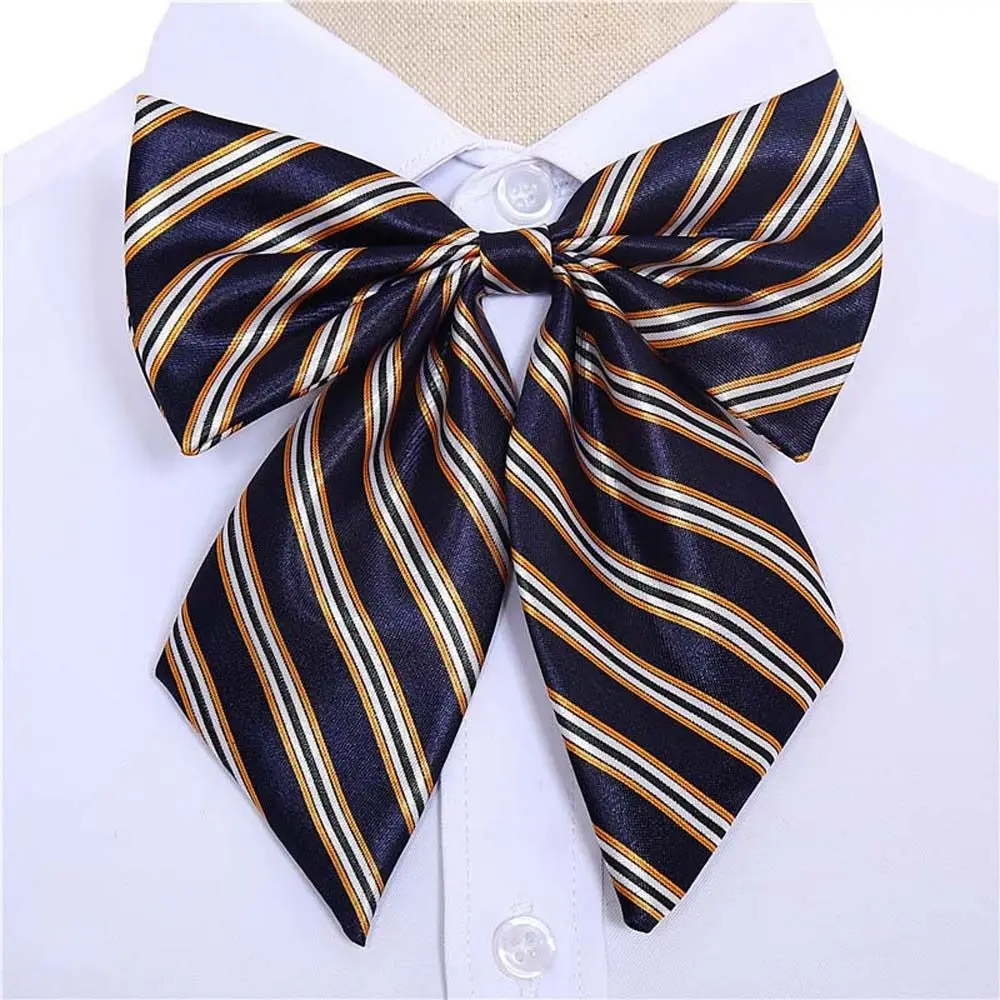 

Полосатый галстук стюардессы в виде стюардессы в горошек, галстуки с бантом в корейском стиле, аксессуар для рубашки, галстук-бабочка Bank Teller, галстук JK, униформа, галстуки-бабочки