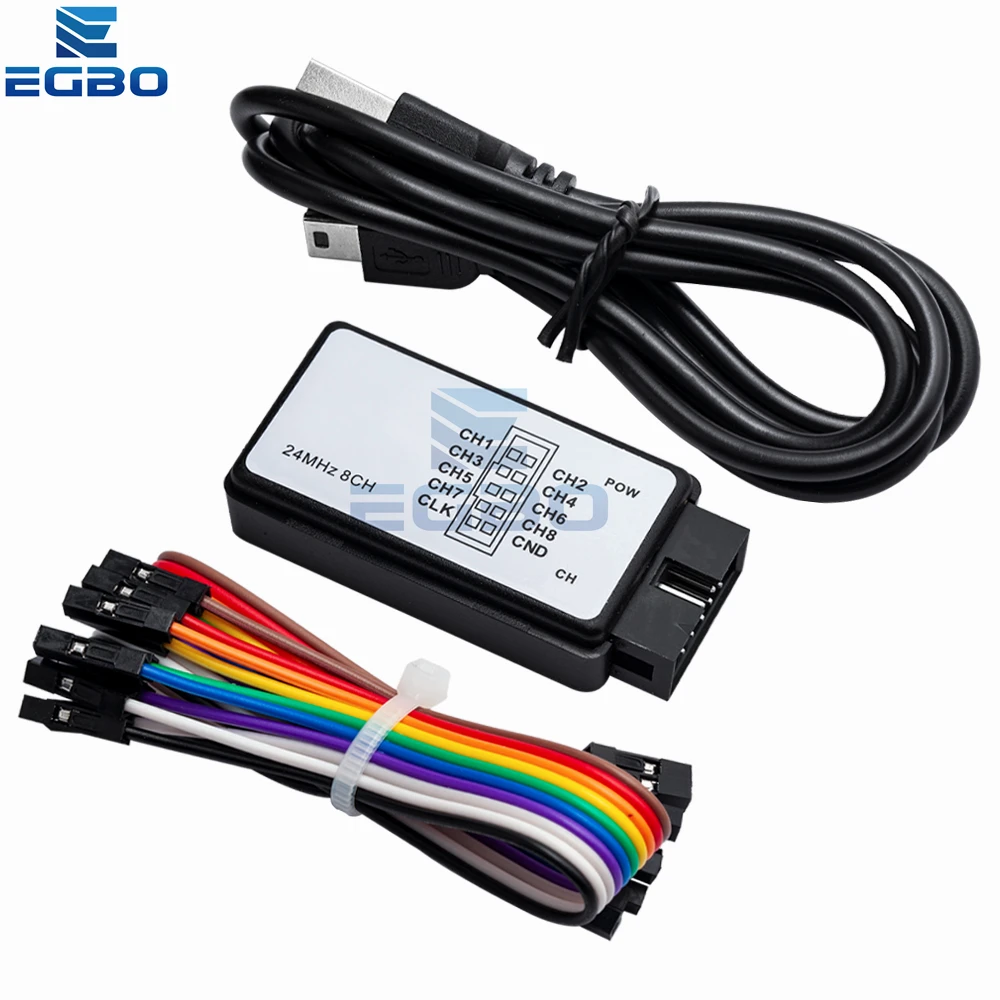 EGBO USB 24 ميجاهرتز 8 قناة 24 متر/ثانية مصححة ل ARM FPGA 24 متر 8CH
