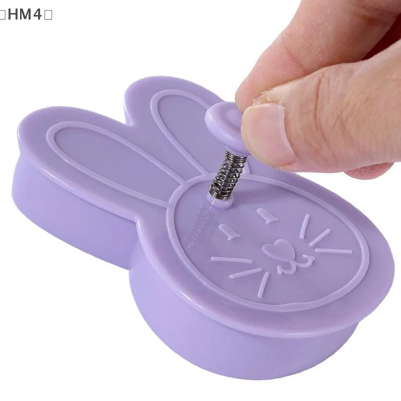 〔HM4〕3D Easter Cookie Cutters Set, Easter Fondant Biscuit Pastry Cookie Cutter Stamp, Spring Spring-Loaded Handle