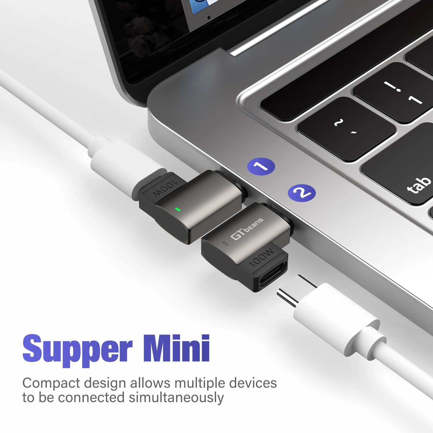 90 Degree Elbow USB C Magnetic Adapter 11Pin Type C Connector PD 100W Fast Charge USB2.0 480Mbps Converter For MacBook Pro iPad